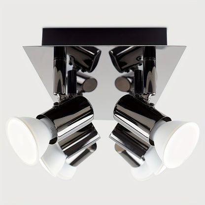 1st 6-vägs LED-taklampa, Kök GU10-ljuskälla Spotlight, Strip Light Med 3st GU10-lampor, 5000K, Semi-flush Installation