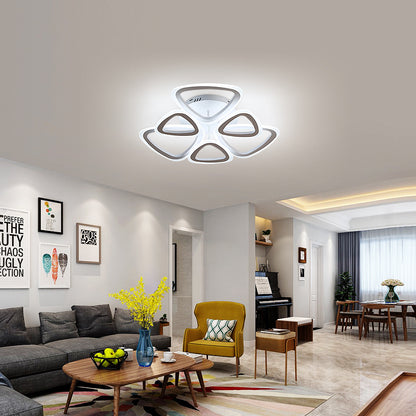 1 St Modern LED-taklampa, 81W M Akryltaklampa, Kreativ Geometrisk Triangeldesign Inomhuslampa, Kallvitt Ljus 6000K För Vardagsrum, Sovrum, Matsal