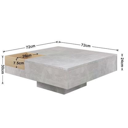 Soffbord,  bord, sidobord med avtagbar   72*72*30 cm.