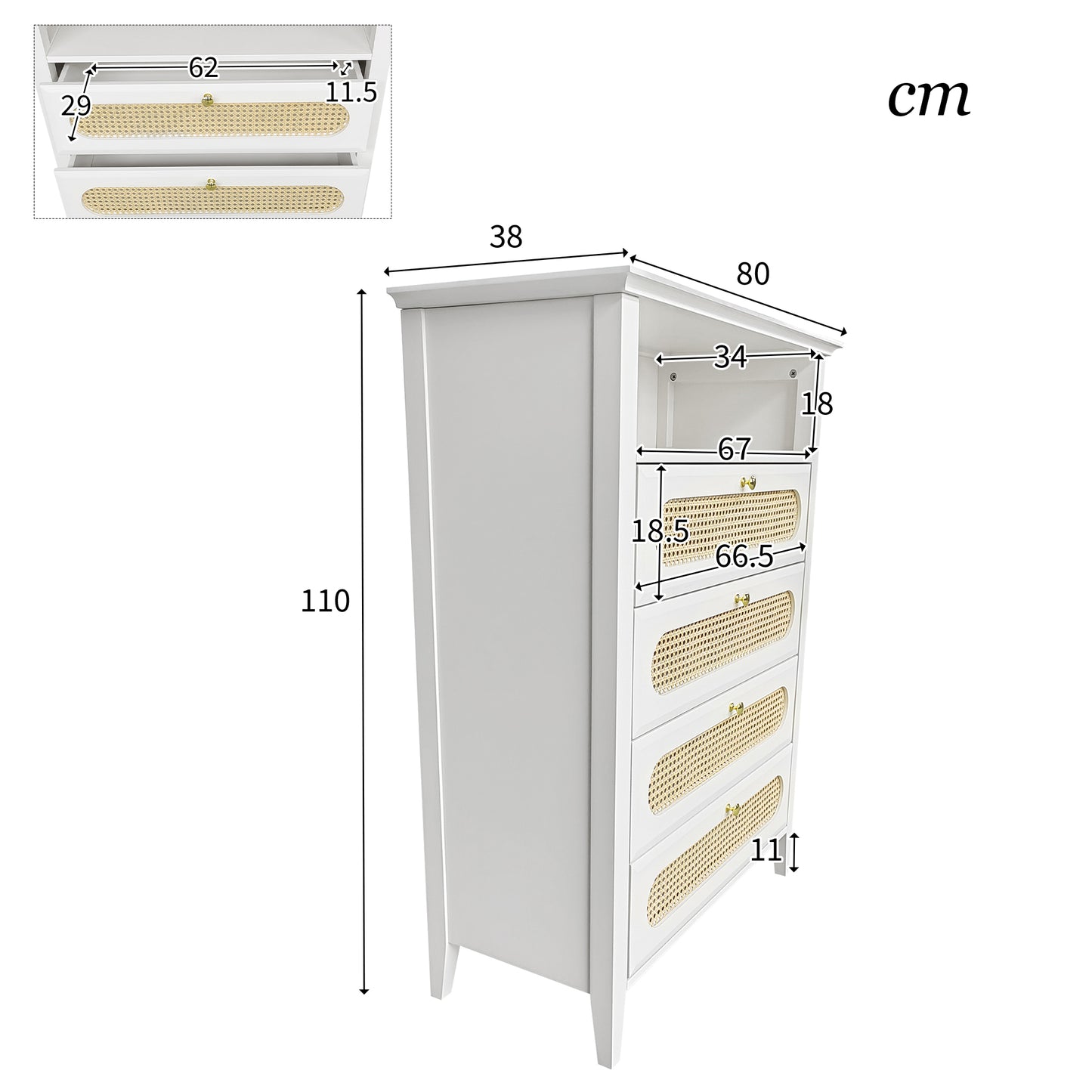 Skänk,skåp med 2 lådor,   svart skänk-B150/D40/H80cm