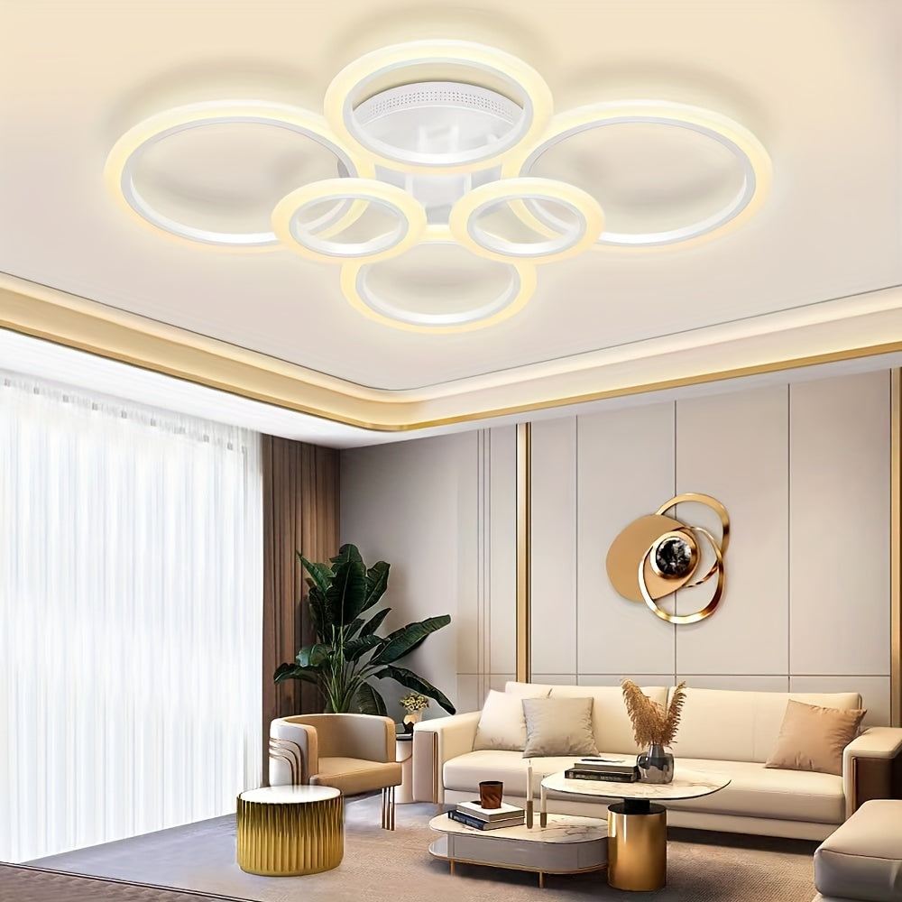 1st LED-taklampor, modern belysning, 110V 220V 3-färgad smart dimbar LED-lampa, belysningsarmatur för vardagsrummet i sovrummet
