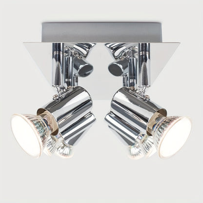 1st 6-vägs LED-taklampa, Kök GU10-ljuskälla Spotlight, Strip Light Med 3st GU10-lampor, 5000K, Semi-flush Installation