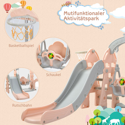 Barnens leksaker  5 in1 multifunktionell leksaker med basketbasket,