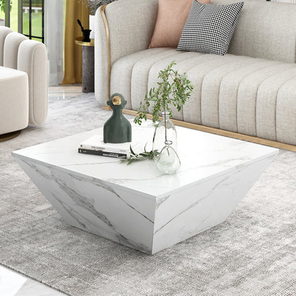 Bord,soffbord,   vit marmorturnering   vardagsrumsbord 70*70*37 cm