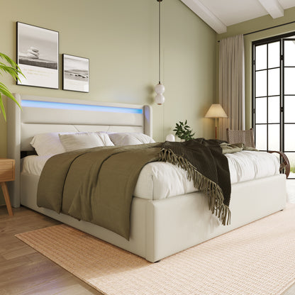 Säng,160x200 cm, funktionssäng, vit (med fjärrkontroll)