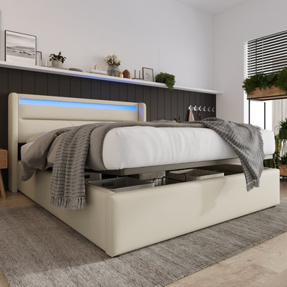 Säng,160x200 cm, funktionell säng, vit (med madrass)