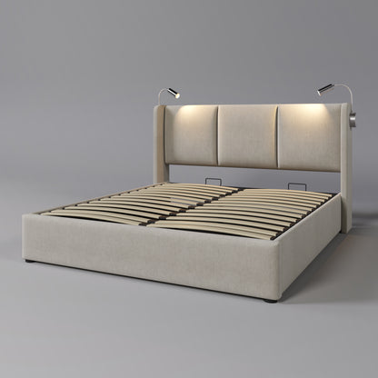 Säng   dubbelsäng förvaring utrymme säng  40x200 med lamell ram (utan madrass)