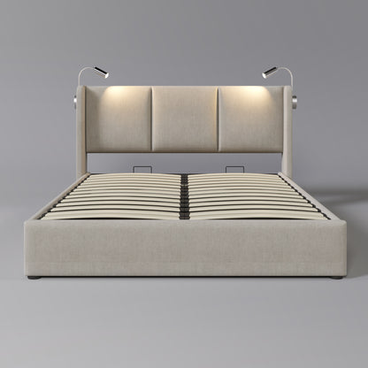 Säng   dubbelsäng förvaring utrymme säng  40x200 med lamell ram (utan madrass)