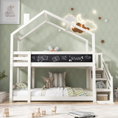 Barnsäng,Säng90 x 200 cm, loftbädd för barn inklusive tabell- 2x Slamated Framevit (utan madrass)