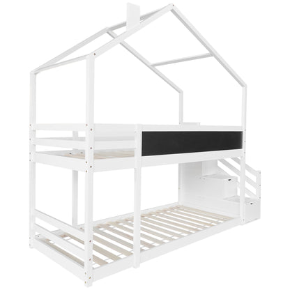 Barnsäng Säng  90 x 200 cm,  inklusive tabell- 2x Slamated Framevit (utan madrass)