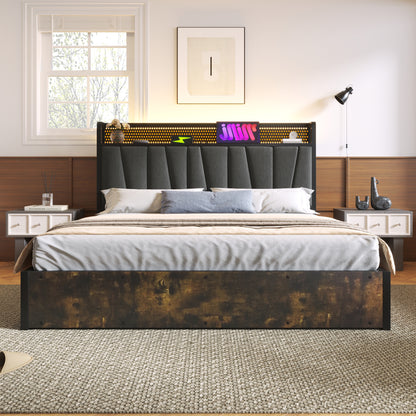 Säng  160x200 cm lamaterad ram gjord av trä, grå (utan madrass)